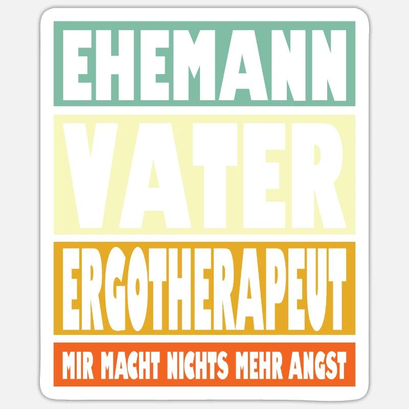 Ergotherapeut Vater Ehemann Held Sticker Größe S (10 x 10 cm)