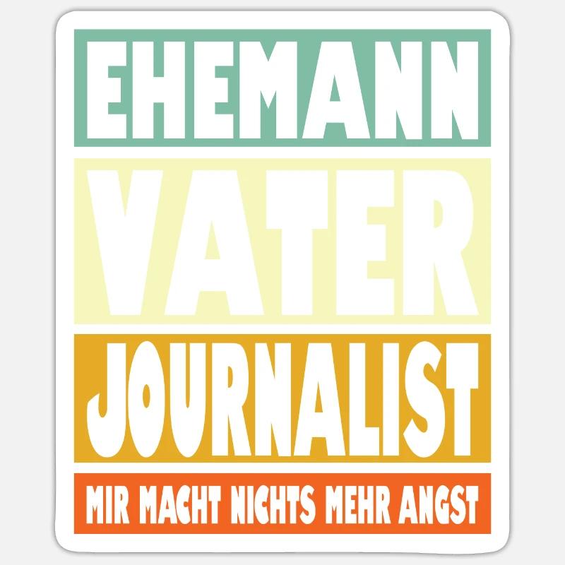 Journalist Vater Ehemann Held Sticker Größe S (10 x 10 cm)