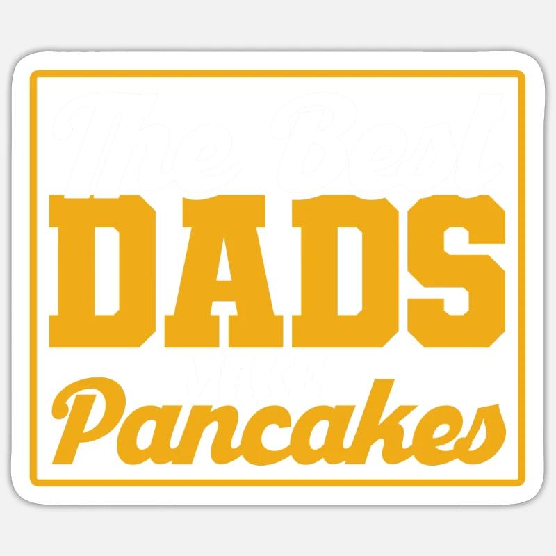 Pancake Lover Gift Pancake Dicton - Sticker taille S (10 x 10 cm) - blanc mat