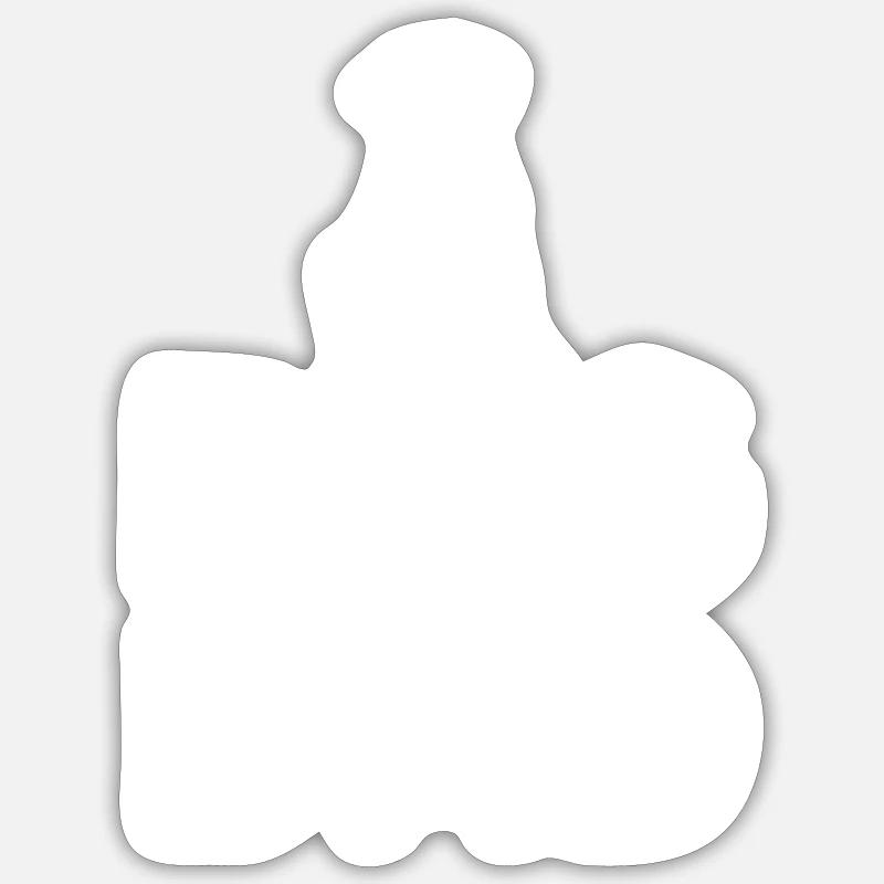 Carlin Papa - Sticker taille S (10 x 10 cm) - blanc mat