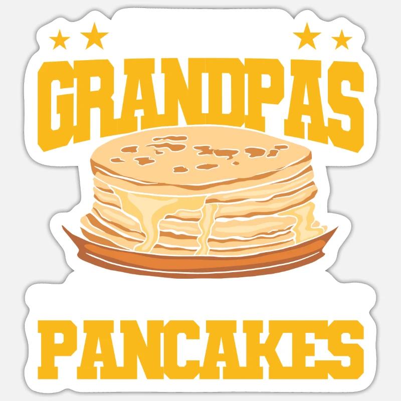 Pancake Lover Gift Pancake Saying - Sticker size S (10 x 10 cm) - white matte