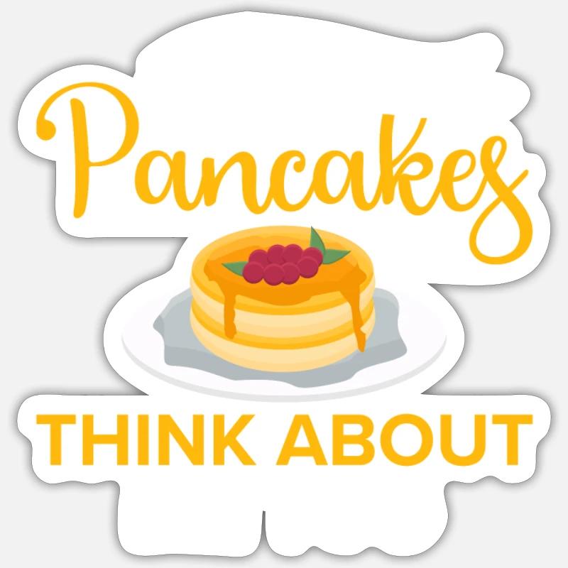 Pancake Lover Gift Pancake Saying - Sticker size S (10 x 10 cm) - white matte