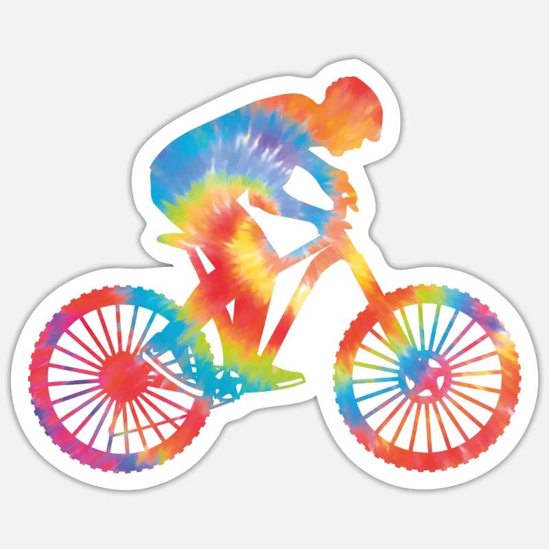 Enduro VTT VTT Équitation - Sticker taille S (10 x 10 cm) - blanc mat