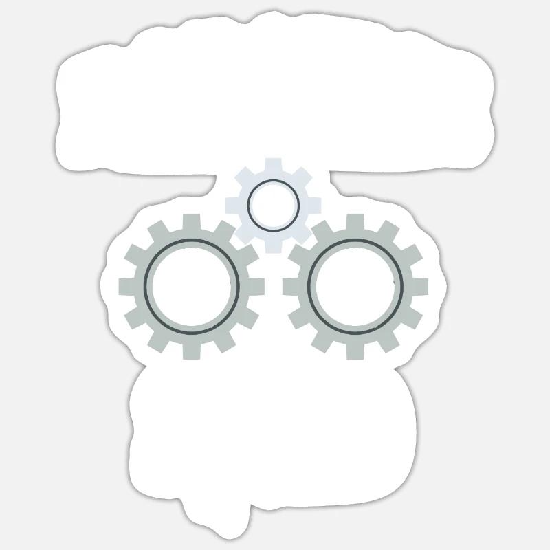 Robotics Engineer Squad Ironic Roboterfan Sticker Größe S (10 x 10 cm)