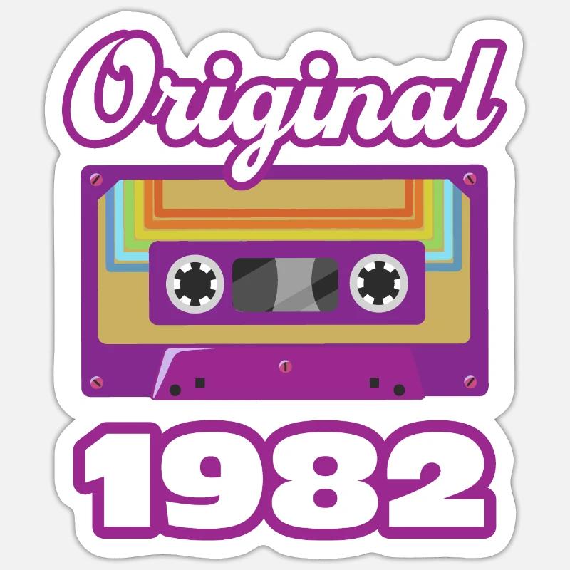 1982 Année de construction Année de naissance Sticker taille S (10 x 10 cm)