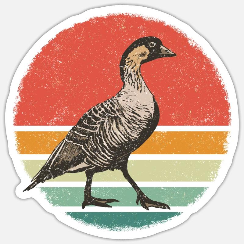 Gans Tier Vogel Gänse - Sticker Größe S (10 x 10 cm) - Mattweiß