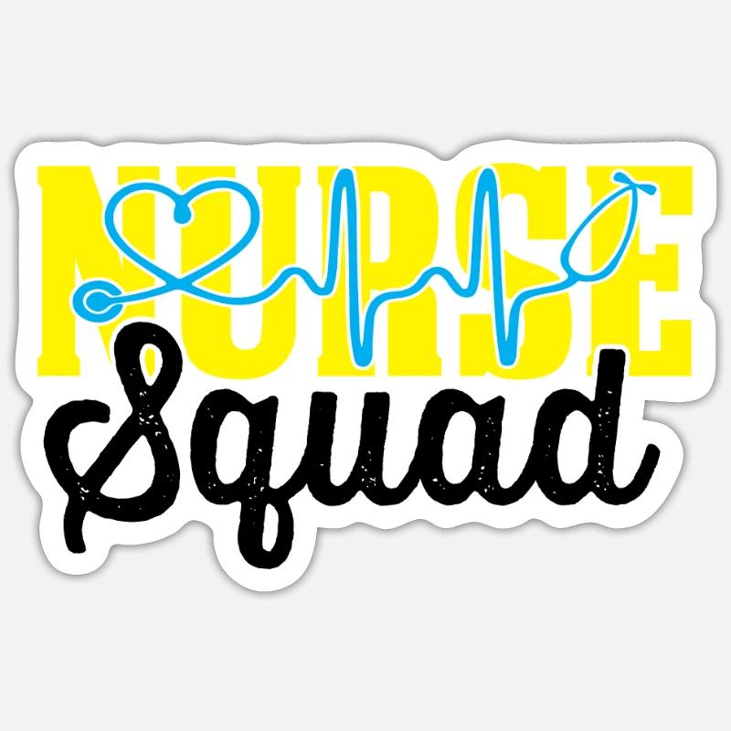 Nurse squad - Sticker size S (10 x 10 cm) - white matte