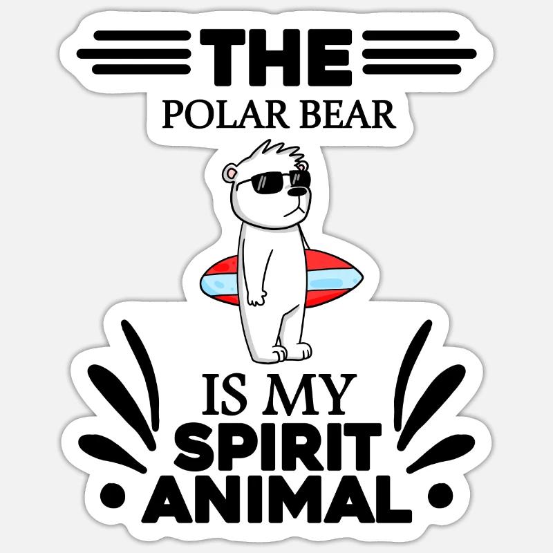 Eisbär Polarbär Bär Sticker Größe S (10 x 10 cm)