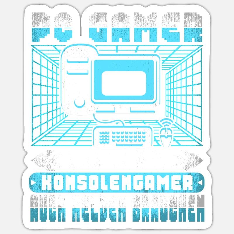 PC Gamer Computerspiele Gaming Computer Videospiel Sticker Größe S (10 x 10 cm)
