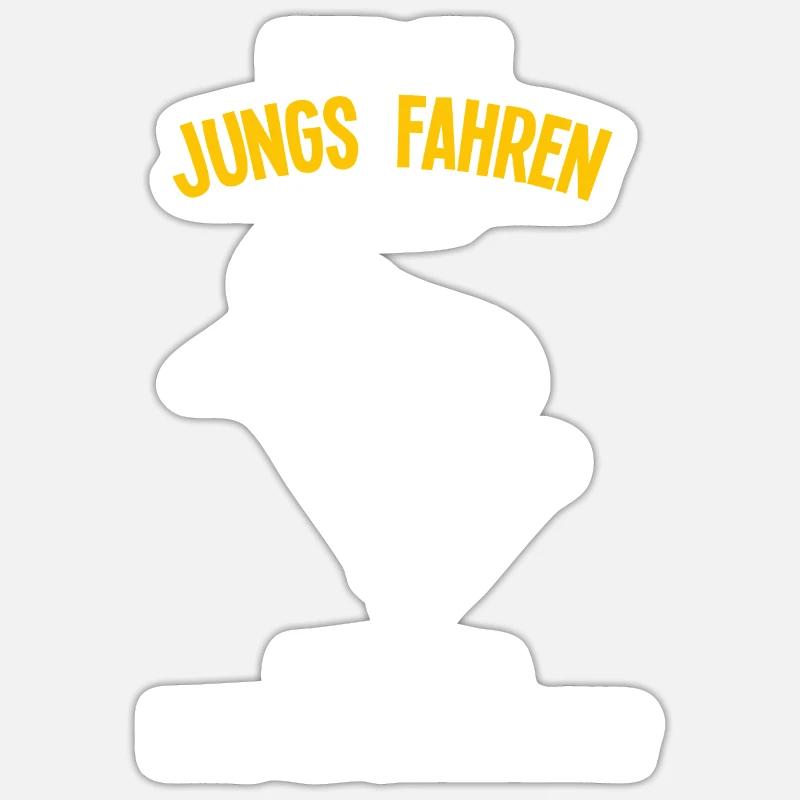 Scooter Roller Stunt Scooter Geschenk - Sticker Größe S (10 x 10 cm) - Mattweiß