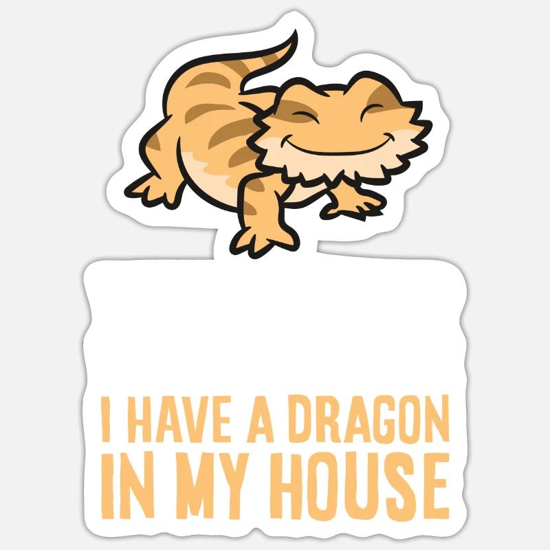 Bartagame Besitzer Bartagame Haustier Bartagame - Sticker Größe S (10 x 10 cm) - Mattweiß