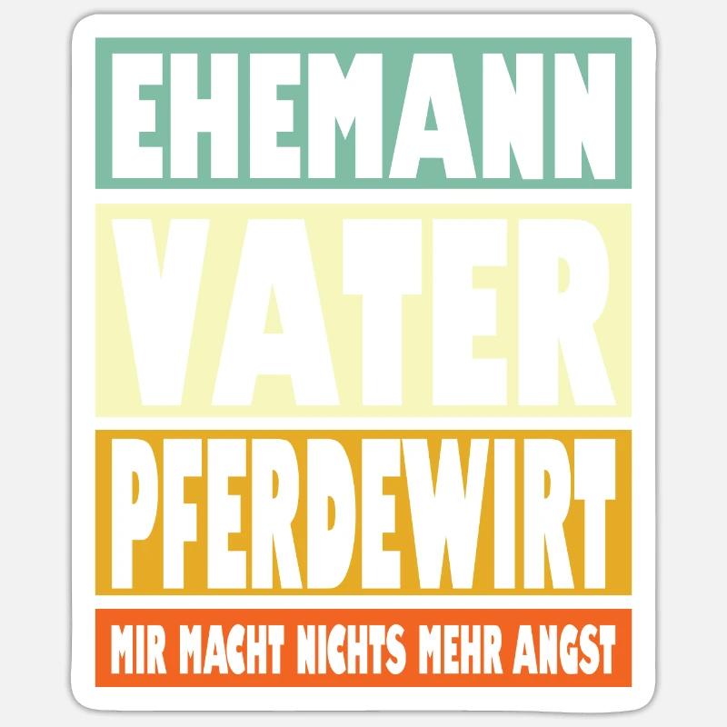 Pferdewirt Vater Ehemann Held Sticker Größe S (10 x 10 cm)