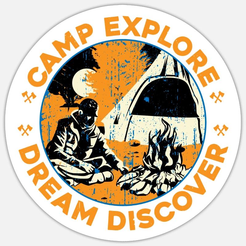 Camp Explore Dream Discover 2 Sticker Größe S (10 x 10 cm)