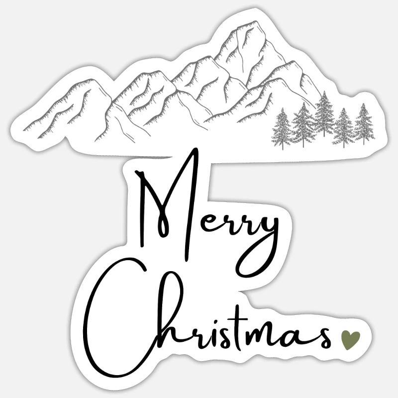 Joyeux Noël - Sticker taille S (10 x 10 cm) - blanc mat