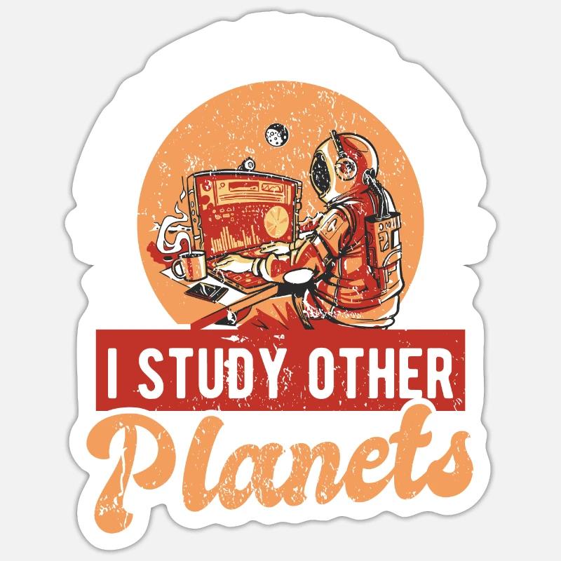 Mars Astronomie Science Recherche spatiale - Sticker taille S (10 x 10 cm) - blanc mat