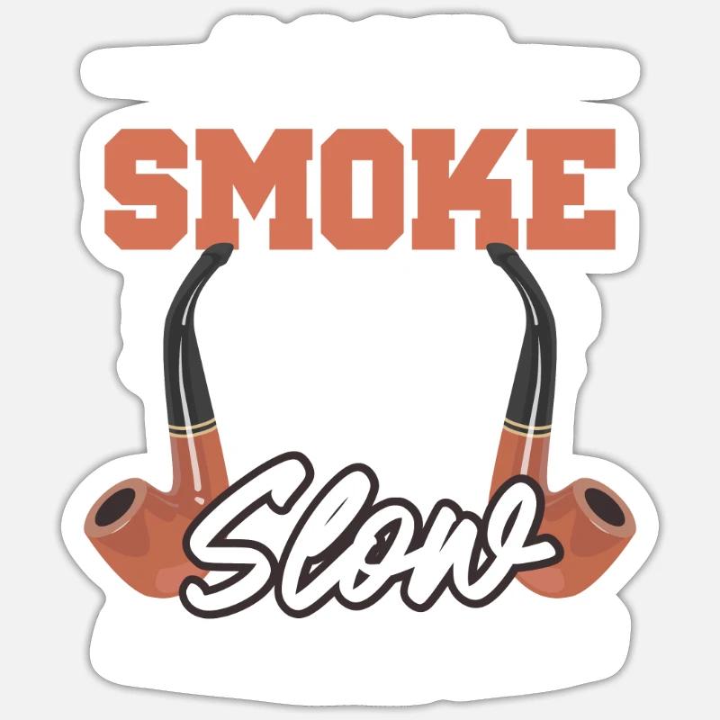 Rauchen Tabak Haschisch Meth Unkraut Zigarre Pfeif Sticker Größe S (10 x 10 cm)