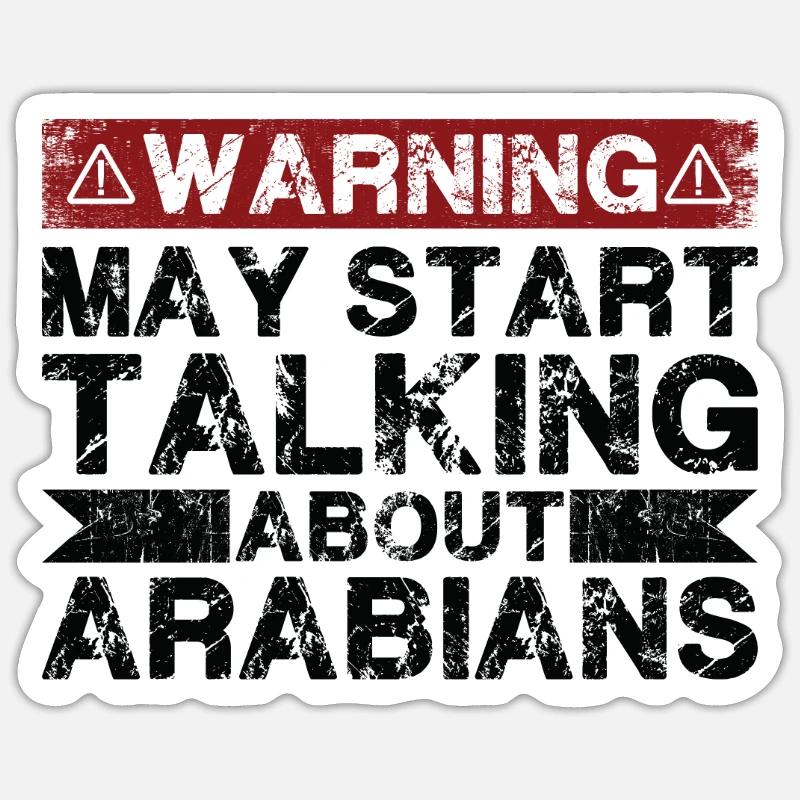 Talking about Arabs - Sticker size S (10 x 10 cm) - white matte