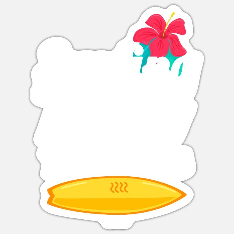 Surfboard Sticker size S (10 x 10 cm)