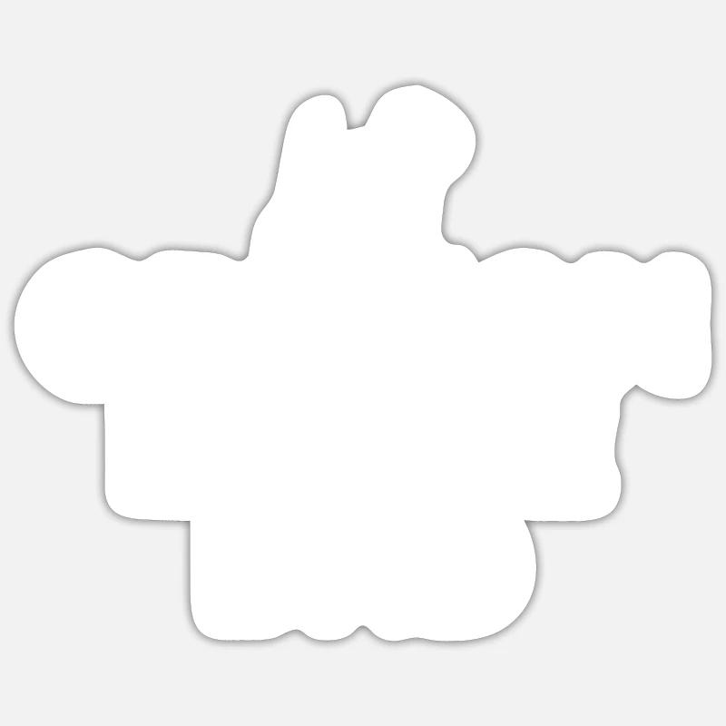Griffon Belge Papa - Sticker taille S (10 x 10 cm) - blanc mat