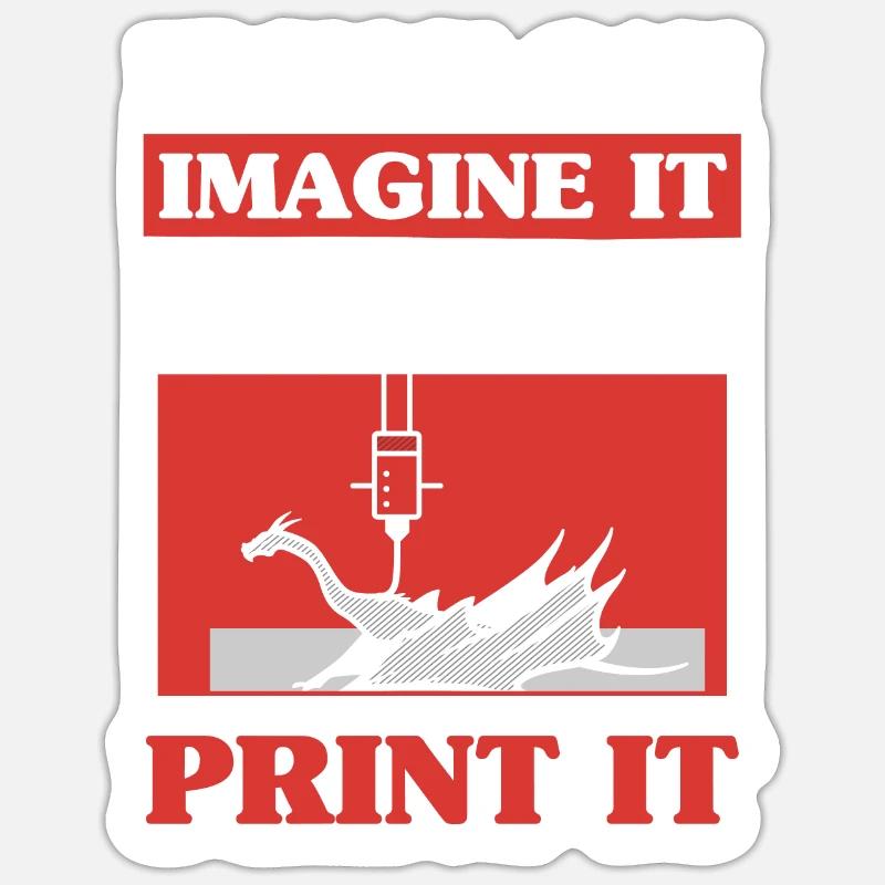 3D Scan Digital Printing Printer Sticker size S (10 x 10 cm)