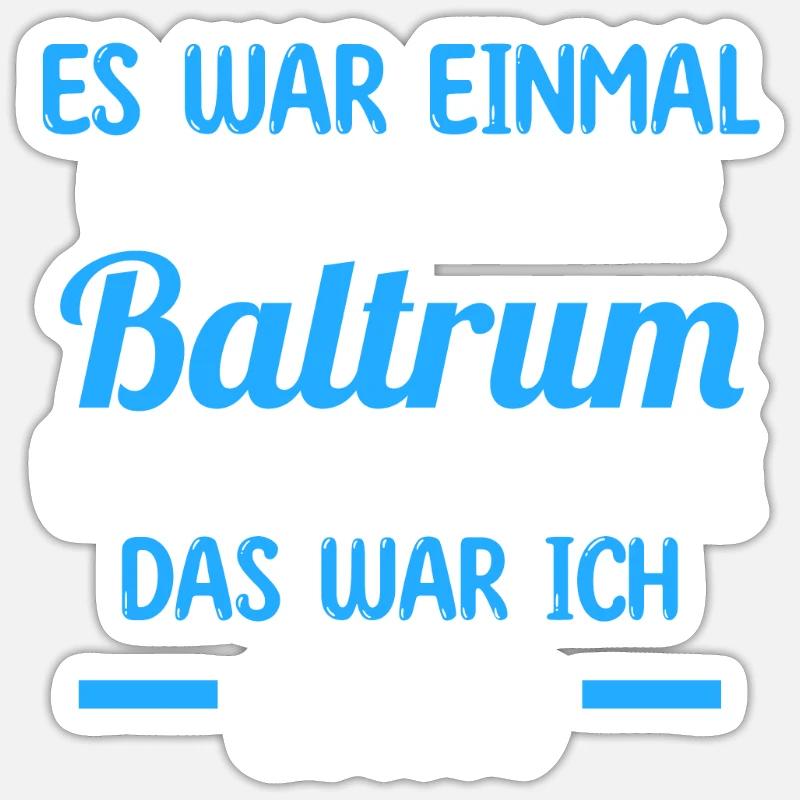 Nordsee Baltrum - Sticker Größe S (10 x 10 cm) - Mattweiß