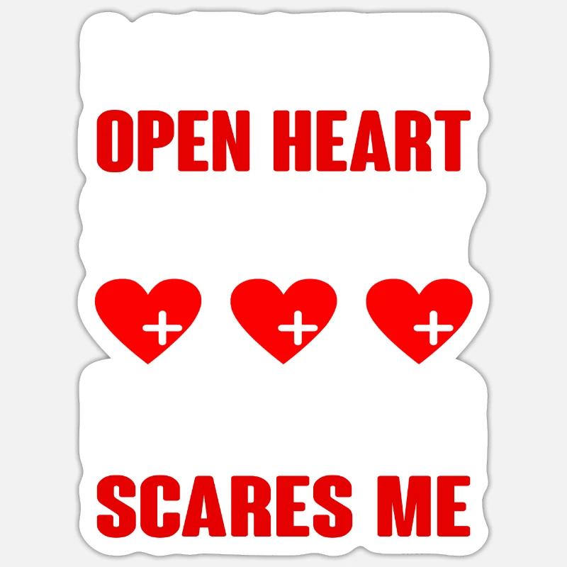 Open Heart Surgery Gift - Sticker size S (10 x 10 cm) - white matte
