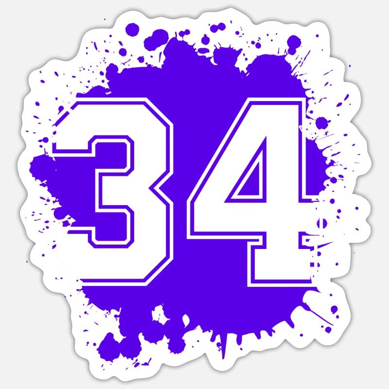 34 Nombre d’objets blob - Sticker taille S (10 x 10 cm) - blanc mat