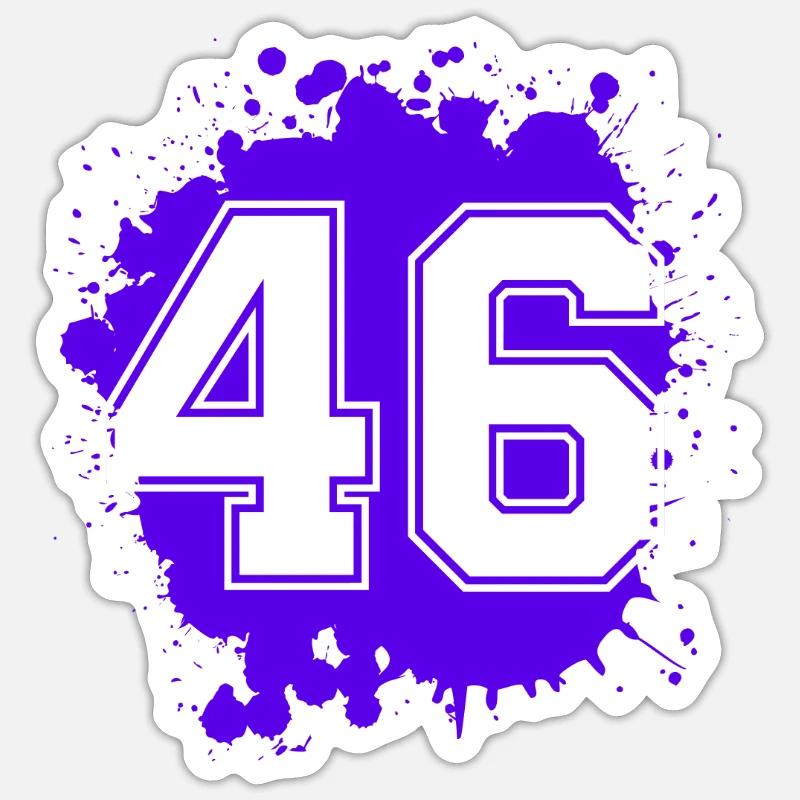 46 Nombre d’objets blob - Sticker taille S (10 x 10 cm) - blanc mat