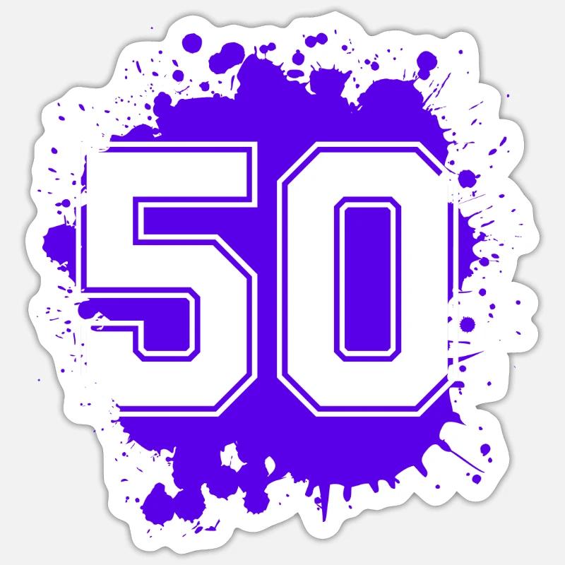 50 Nombre d’objets blob - Sticker taille S (10 x 10 cm) - blanc mat
