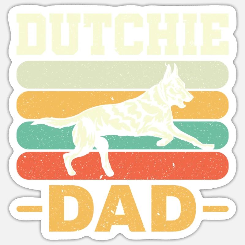 Holländischer Schäferhund Dutch Shepherd - Sticker size S (10 x 10 cm) - white matte
