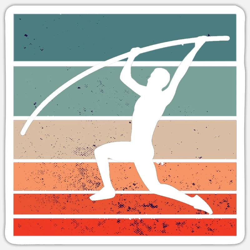 Pole Vault Pole Vault Gymnastics Gift Sticker size S (10 x 10 cm)