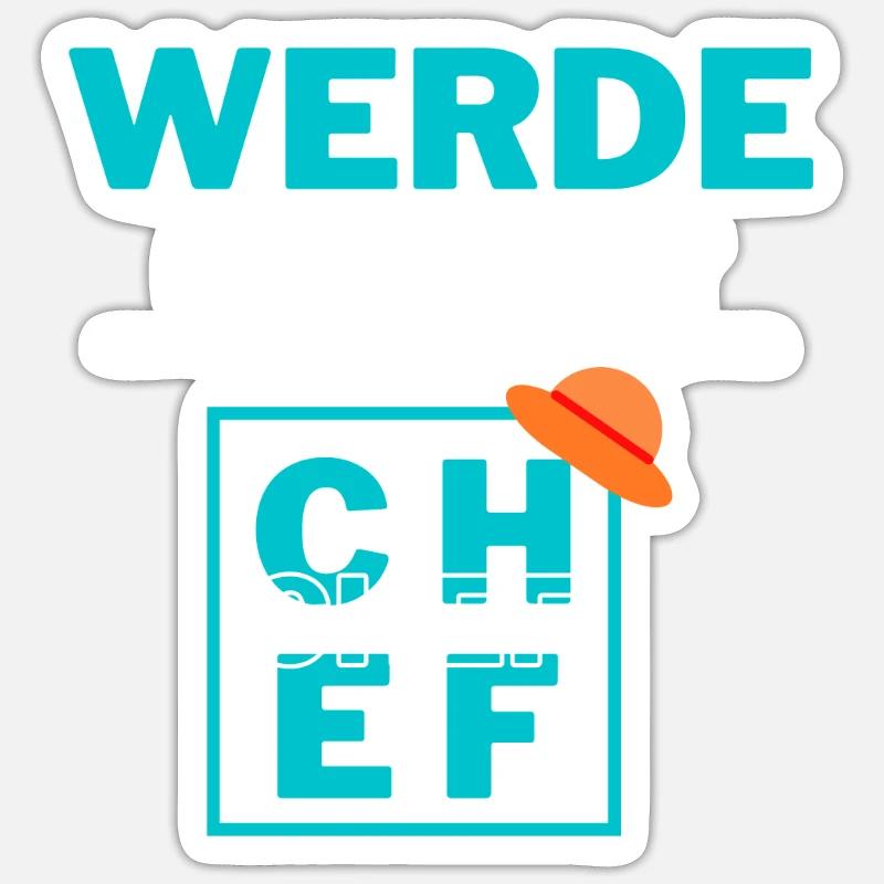 werde dein eigener Chef - Sticker Größe S (10 x 10 cm) - Mattweiß