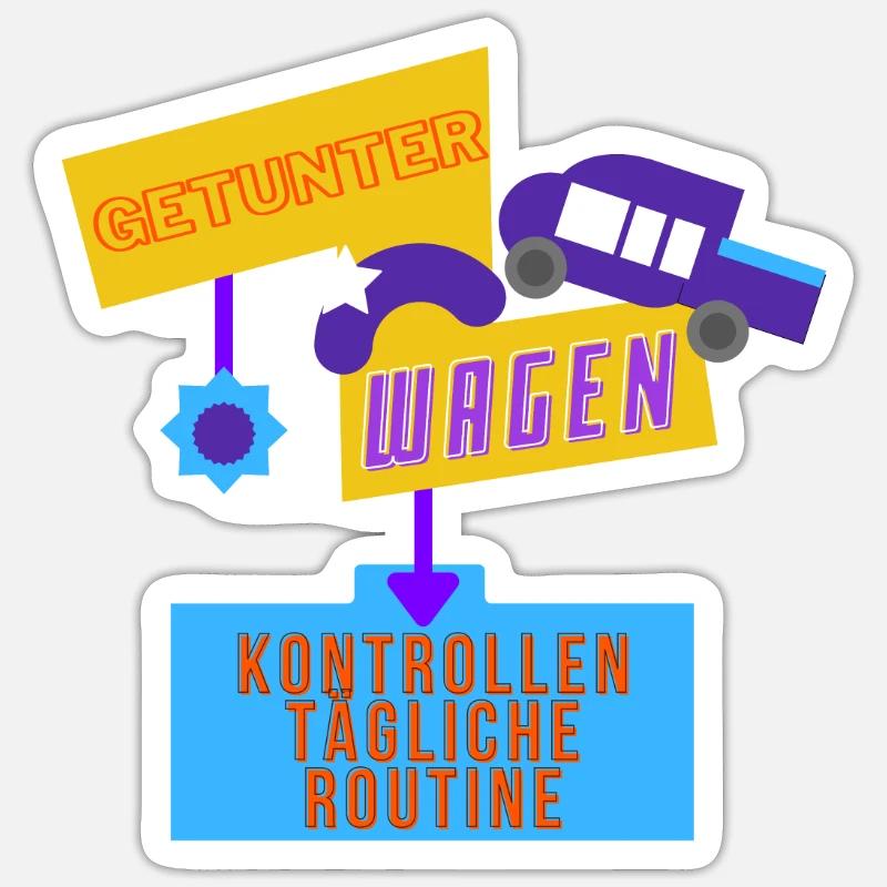 Kontrollen tägliche Routine Sticker Größe S (10 x 10 cm)