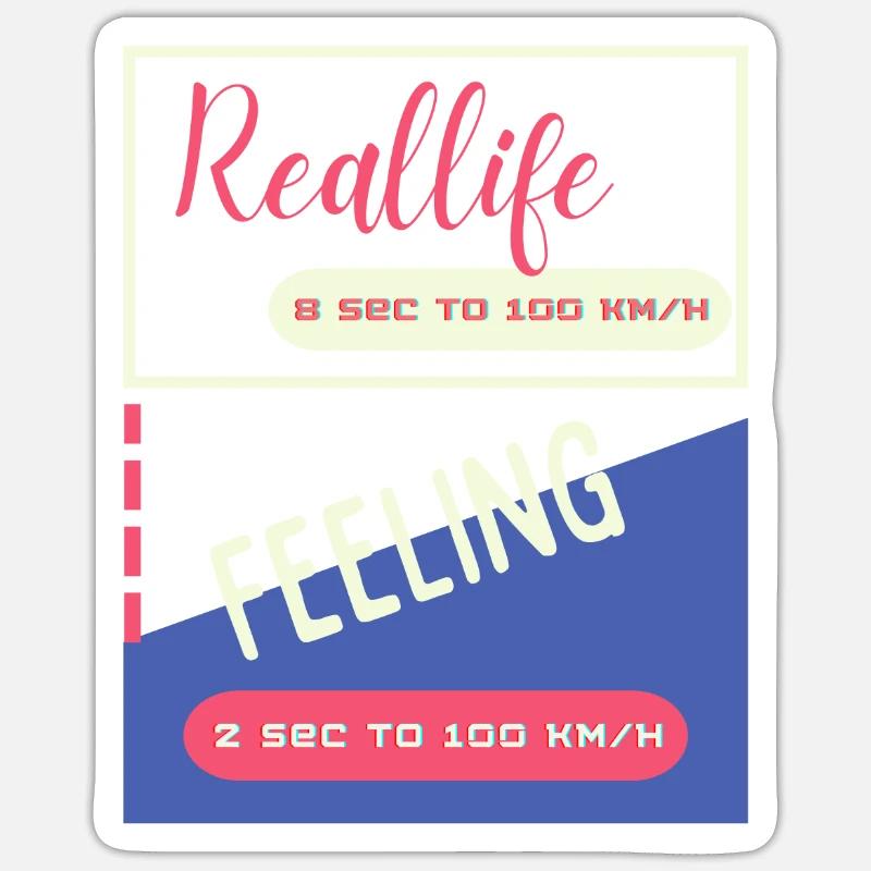 Da 2 secondi a 100 km/h Sticker formato S (10 x 10 cm)