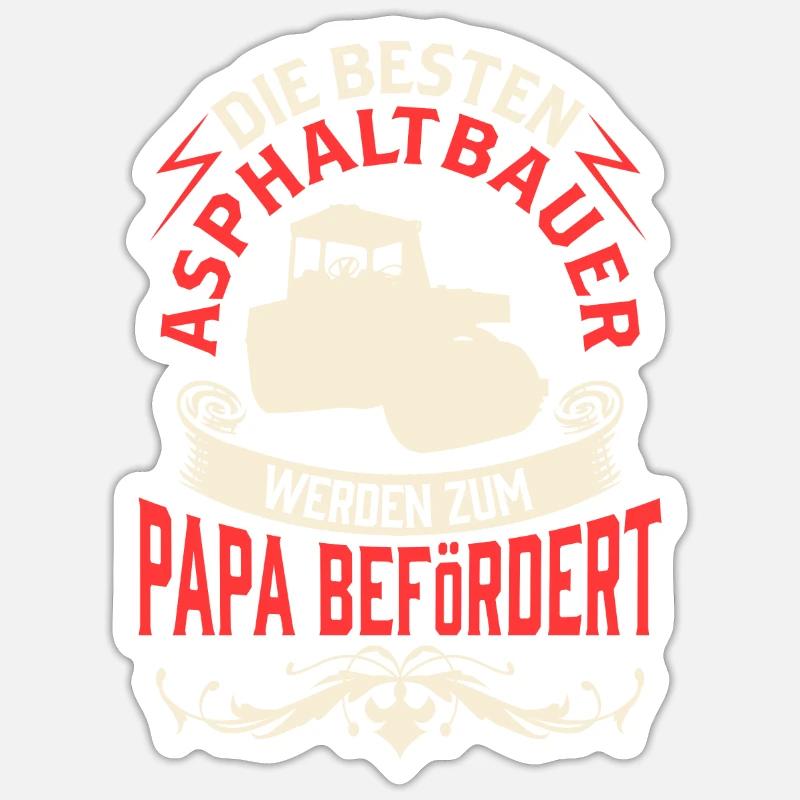 Le constructeur d’asphalte à papa transporte l’asphalter Sticker taille S (10 x 10 cm)