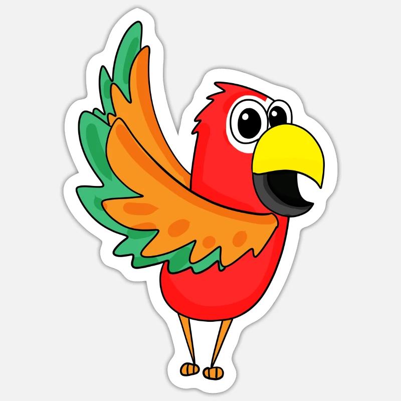 Parrot Jungle Sticker size S (10 x 10 cm)