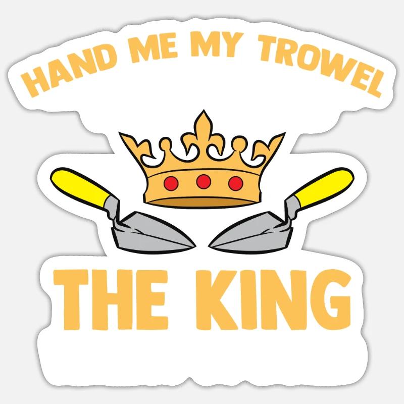 Le travail de Mason - Sticker taille S (10 x 10 cm) - blanc mat