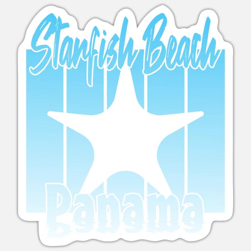 Starfish Beach Panama - Sticker size S (10 x 10 cm) - white matte