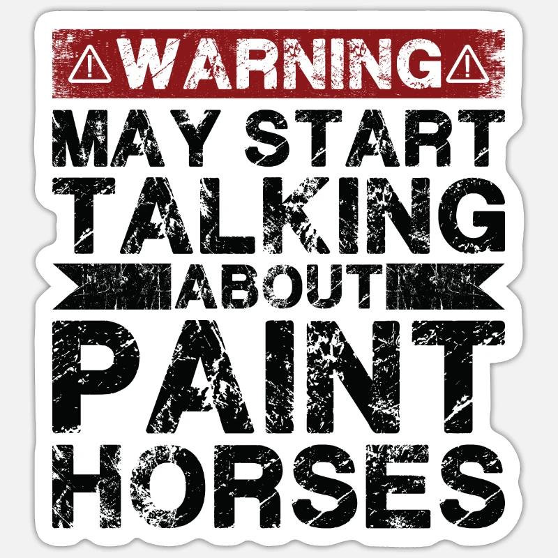 Talk about Lackpferd - Sticker size S (10 x 10 cm) - white matte
