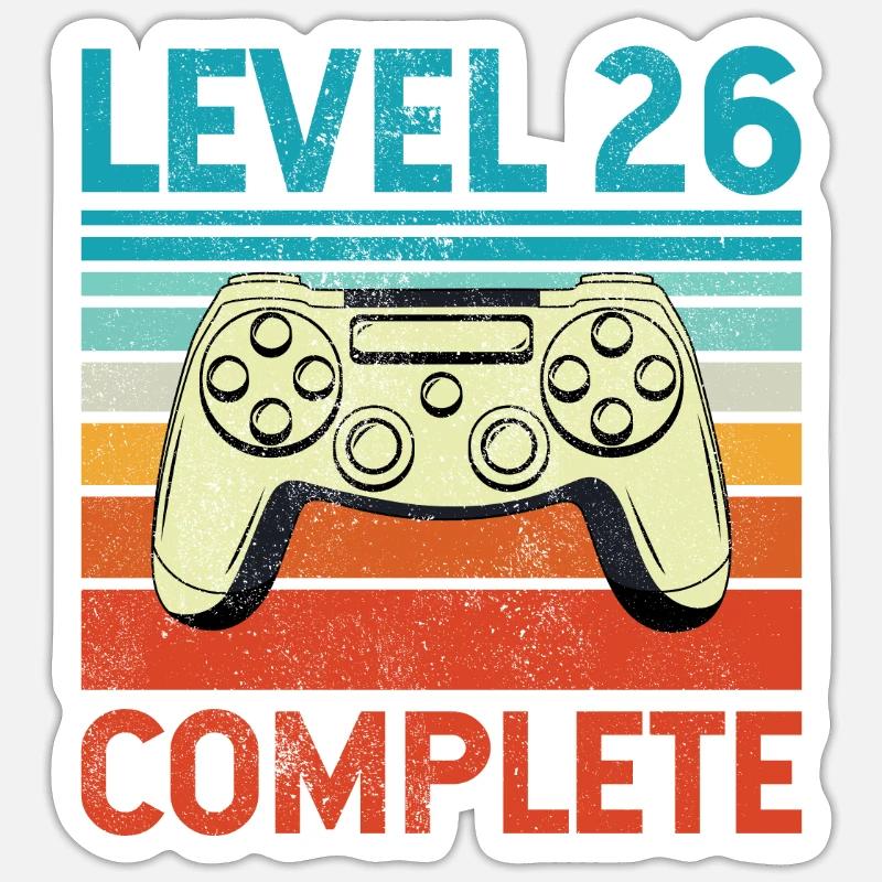Level 26 Complete - Sticker size S (10 x 10 cm) - white matte