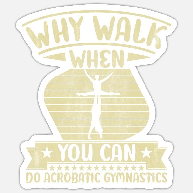 Ginnastica Acrobatica Sport Forza - Sticker formato S (10 x 10 cm) - bianco opaco