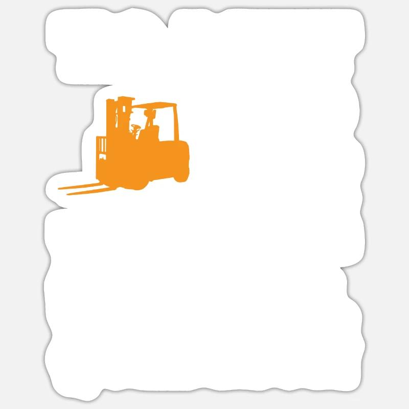 Gabelstaplerfahrer Sticker Größe S (10 x 10 cm)