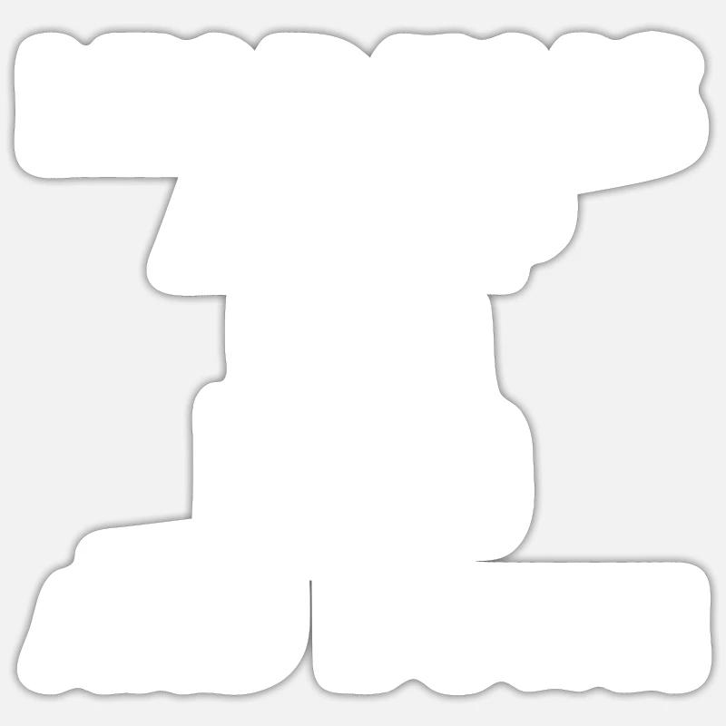 Lustiges Gabelstaplerfahrer Spruch - Sticker Größe S (10 x 10 cm) - Mattweiß