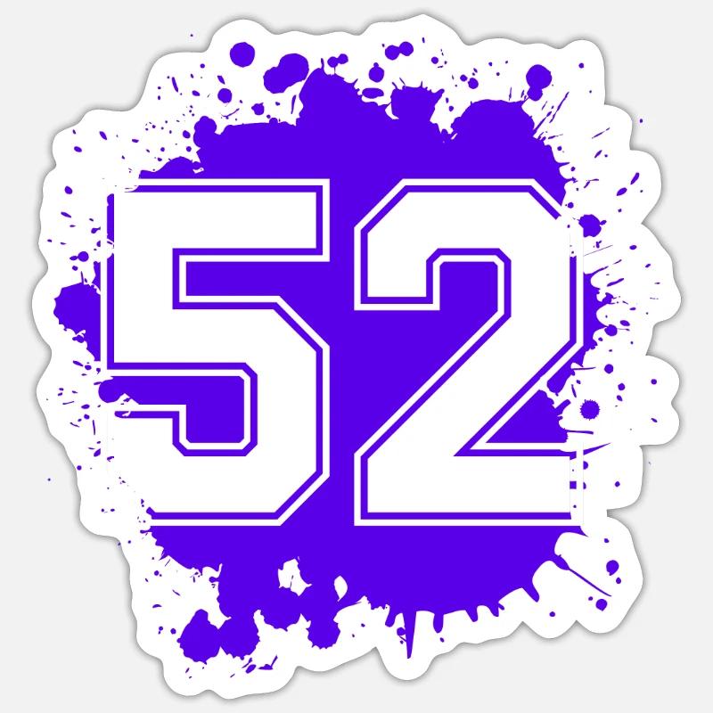 52 Nombre d’objets blob - Sticker taille S (10 x 10 cm) - blanc mat