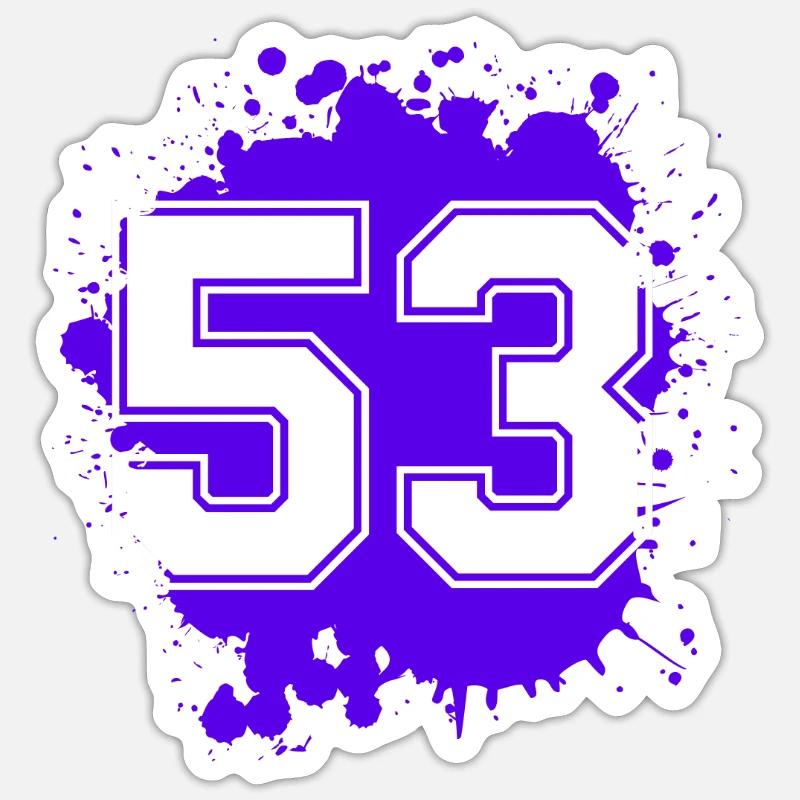 53 Nombre d’objets blob - Sticker taille S (10 x 10 cm) - blanc mat