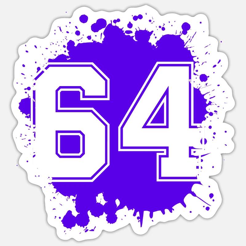 64 Nombre d’objets blob Sticker taille S (10 x 10 cm)