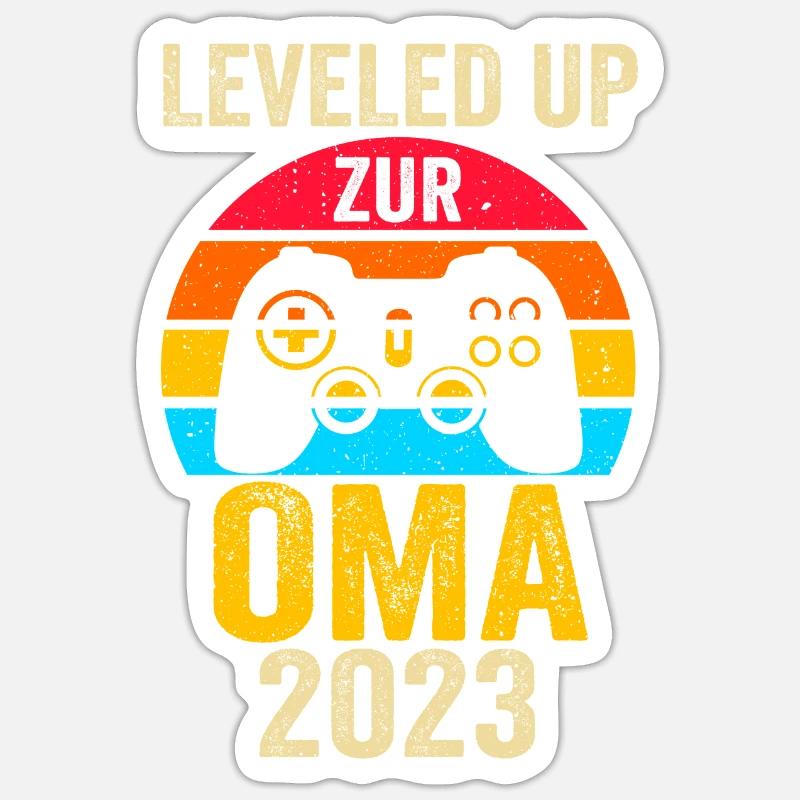 Großmutter 2023 Schwanger Werdende Oma - Sticker Größe S (10 x 10 cm) - Mattweiß
