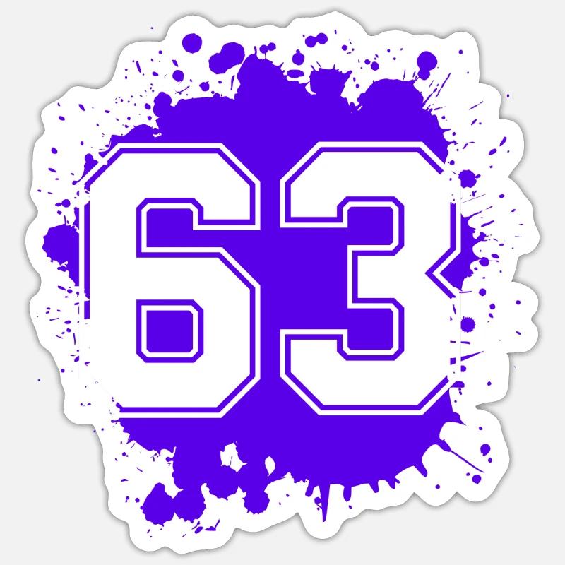 63 Nombre d’objets blob - Sticker taille S (10 x 10 cm) - blanc mat
