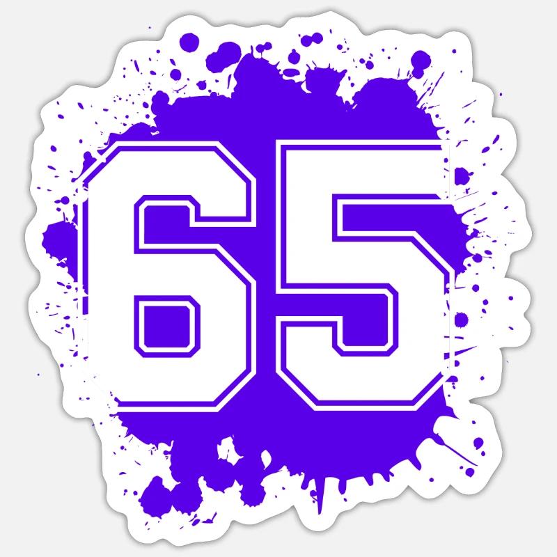 65 Nombre d’objets blob - Sticker taille S (10 x 10 cm) - blanc mat