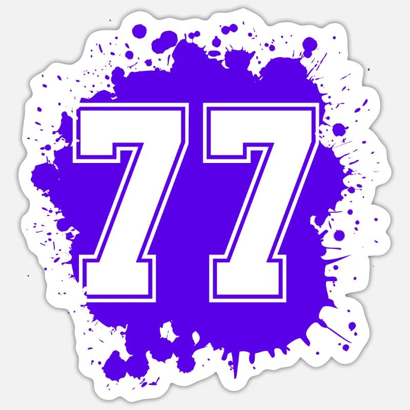 77 Nombre d’objets blob Sticker taille S (10 x 10 cm)